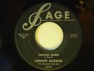 Lonnie Barron 45 TEENAGE QUEEN / PLEASE BLUE HEART c+w   Sage VG+