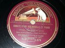 DIRAN ALEXANIAN, cello  - Sonate pour Violoncelle et piano - Weber - 78 rpm HMV