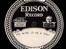 KAUFMAN, Jack. My Wife is On a Diet. Edison Late Unpublished Test 19334 A/B. M-