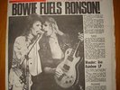 MELODY MAKER 1974 JAN 26 DAVID BOWIE MICK RONSON ELP