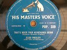 Elvis Presley - That's When Heartaches Begin/ All Shook Up 78 RPM Record VG