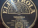 Pablo de Sarasate - Tarantella / Praludium (Bach) 78 RPM 10