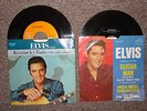 2 Elvis Presley 45 RPM Records & Picture Sleeves Guitar Man Kentucky Rain