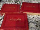 3 Vintage Red Record Album for 45 rpms,15 Inner Sleeves, Holds 7