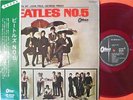 THE BEATLES No.5 JAPAN RED WAX LP ODEON 2nd ISSUE OBI OR-8028