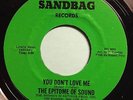 Northern Soul THE EPITOME OF SOUND You don't love me SANDBAG 45 70s REPRO Ex