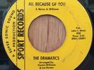 THE DRAMATICS northern soul 45 All Because Of You / Haven't Got Love   Sport