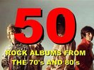 Bundle of 50 Classic Vinyl Rock Albums, LPs, mainly from the 70's and 80's - vgc