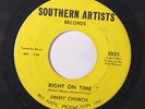 rare Northern Soul 45 JIMMY CHURCH right on time SOUTHERN ARTISTS Hear
