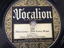 How Long Blues / Lonesome LEROY CARR 20's VOCALION #1191 78 rpm Victrola Record
