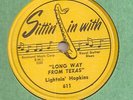 LIGHTNIN' HOPKINS TELL ME BOOGIE SITTIN' IN WITH 78 TEXAS BLUES