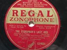 Tex Morton The Stock mans Last Bed Regal Zonophone 78 Australia  1940 Vg