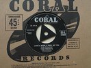 CRICKETS, LOVE'S MADE A FOOL OF YOU, N/MINT TRI CORAL 7 INCH 45 RPM