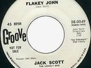 JACK SCOTT 45 RPM  PROMO Record Flakey John Tall Tales 1964 GROOVE Rockabilly
