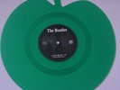 THE BEATLES LOVE ME DO & P.S. I LOVE YOU APPLE GREEN SHAPED VINYL RECORD MINT