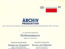 ARCHIV ED1 STEREO - PRAETORIUS DANCES FROM TERPSICHORE & WIDMANN / SCHEIN TAS