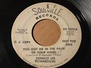 DONALD LEE RICHARDSON Soulville 1022 YOU GOT ME IN THE PALM OF YOUR HAND -Listen