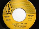 MIRACLES 45 Depend on me / Way over there (w/strings) TAMLA Doowop w4425