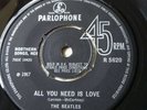 THE BEATLES ALL YOU NEED IS LOVE UK 1ST NO 