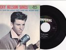 RICKY NELSON 45rpm record BE-BOP BABY ..... with RICKY'S 1st PICTURE SLEEVE