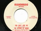 The Epitome of Sound - You Don't Love Me/Where Were You 45