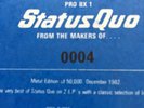 Status Quo From The Makers Of Vinyl Blue Metal Tin #0004 Signed by Frantic Four