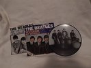 Two Beatles 45's With Picture Sleeves & One Rare Silver Beatles Picture Disc