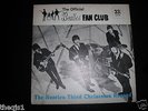 THE BEATLES 1965 UK FANCLUB CHRISTMAS FLEXI BEATLES THIRD CHRISTMAS RECORD EX