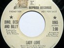 DINO, DESI & BILLY Lady Love Reprise 45 rare Brian Wilson comp Beach Boys