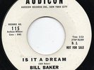 Bill Baker/Gp-Is It A Dream-NM Audicon Promo Doo Wop 45 