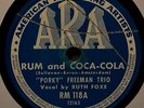 Porky Freeman Trio Ruth Foxe Female Vocal Jazz Rum and Coca-Cola Boogie Woogie
