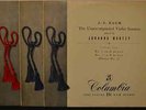 JOHANNA MARTZY BACH VIOLIN SONATAS 100% ORIGINAL B/G UK COLUMBIA 33CX 1986-88