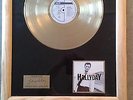 Disque d'or Johnny Hallyday Rock'n'roll attitude certifié SNEP n° 55/2500