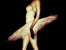 Limited Edition Mondo Black Swan Soundtrack Blue and White Swirl Vinyl Record