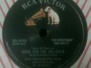 PERRY COMO HOME FOR THE HOLIDAYS 78 RPM CHRISTMAS RECORD/SILK STOCKINGS E+