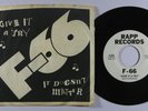 Hard Rock/Metal 45 F-66 Give It A Try/It Doesn't Matter on Rapp VG++/NM
