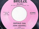 JOHN MAXWELL & CRAFTSMEN Buffalo Gal BREEZE Tennessee dulcimer guitar RARE 45