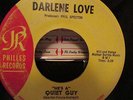 GIRL GROUP DARLENE LOVE PHILLES 123 QUIET GUY/STUMBLE AND FALL RARE STOCK COPY