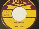MISS LAVELL Stolen Love /Your The Most 45 Duke popcorn r&b northern soul hear