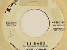LOUIS JORDAN 65 Bars TANGERINE 45 mod popcorn R&B VG++ soul 7”