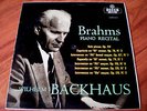 Brahms Piano Recital: Wilhelm Backhaus - Decca SXL 2222 ED1 WB BB Spain