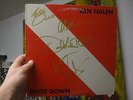 Van Halen SIGNED IN GOLD PAINT PEN DIVER DOWN LP EDDIE, MICHAEL, ALEX & DAVID