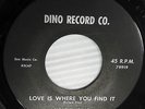 LOVE IS WHERE YOU FIND IT b/w CATHY sung by DINO & the EX-TEENS teenage 45 w4700