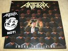 ANTHRAX Among the Living VINYL LP record 1st Ed.1987 Megaforce EXC +NOT MAN CARD