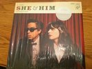 She & Him Christmas Red Vinyl LP Album with Wrapping Paper Zooey Deschanel
