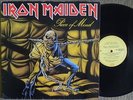 IRON MAIDEN PIECE OF MIND LP MADE IN BRAZIL ORIGINAL & RARE 2nd PRESSING 1985