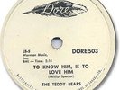 The TEDDY BEARS Rock'n Roll 78 RPM Record. To Know Him is to Love Him