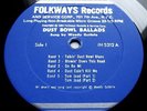 WOODY GUTHRIE Dust Bowl Ballads 1964 FOLKWAYS w/SIX PAGE INSERT - NEAR MINT