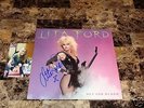 Lita Ford Rare Hand Signed Vinyl LP Record Out For Blood The Runaways + Photo 