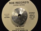 RARE LOWRIDER OLDIES 45 - ERNIE & MARILYN - I'M GONE /OH MY ANGEL Roe HEAR